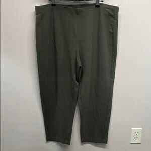 NWOT Pure Jill Slim Leg Cropped Pull On Pants Pima Cotton Modal Knit L